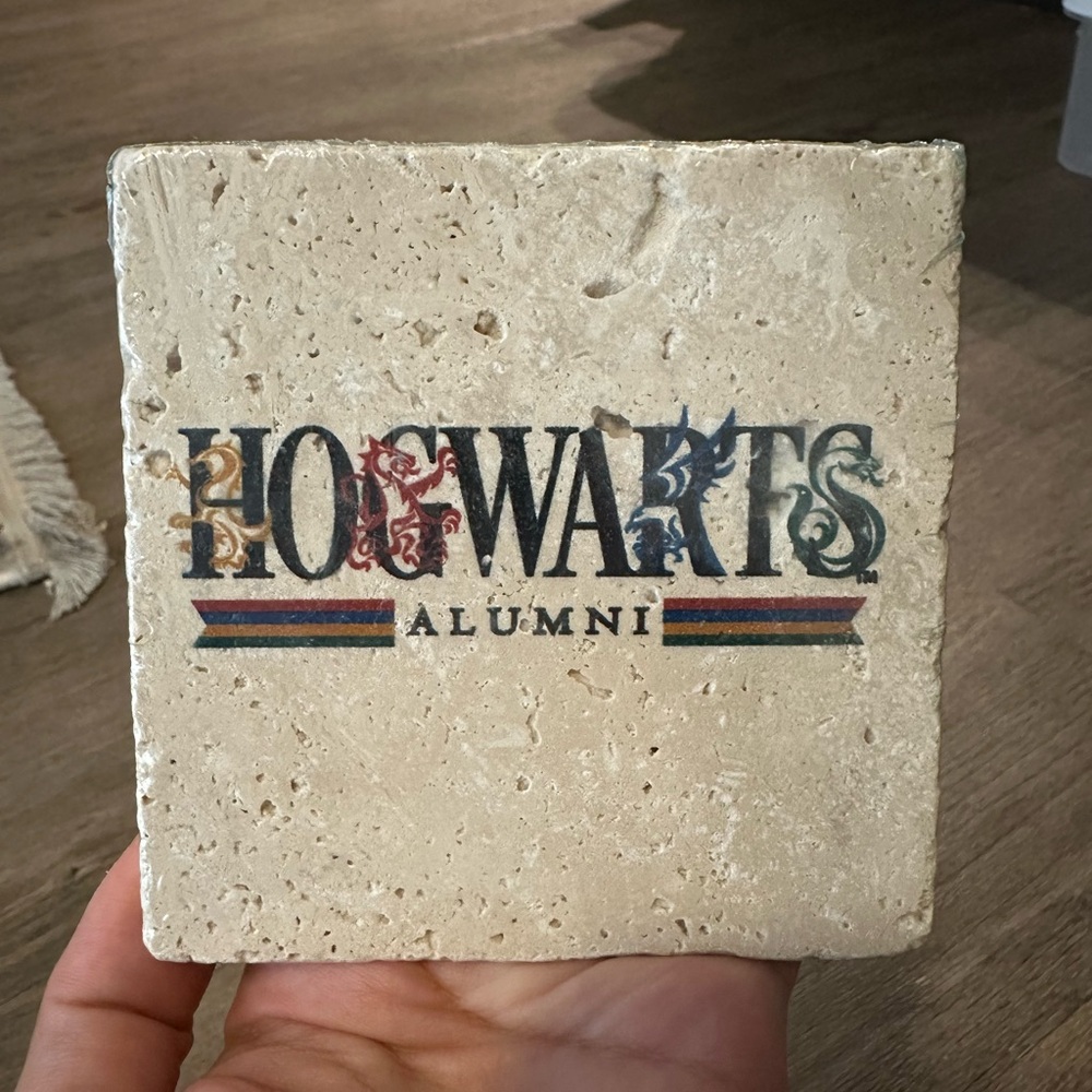 NWT Harry Potter Hogwarts Ceramic Stone Coaster